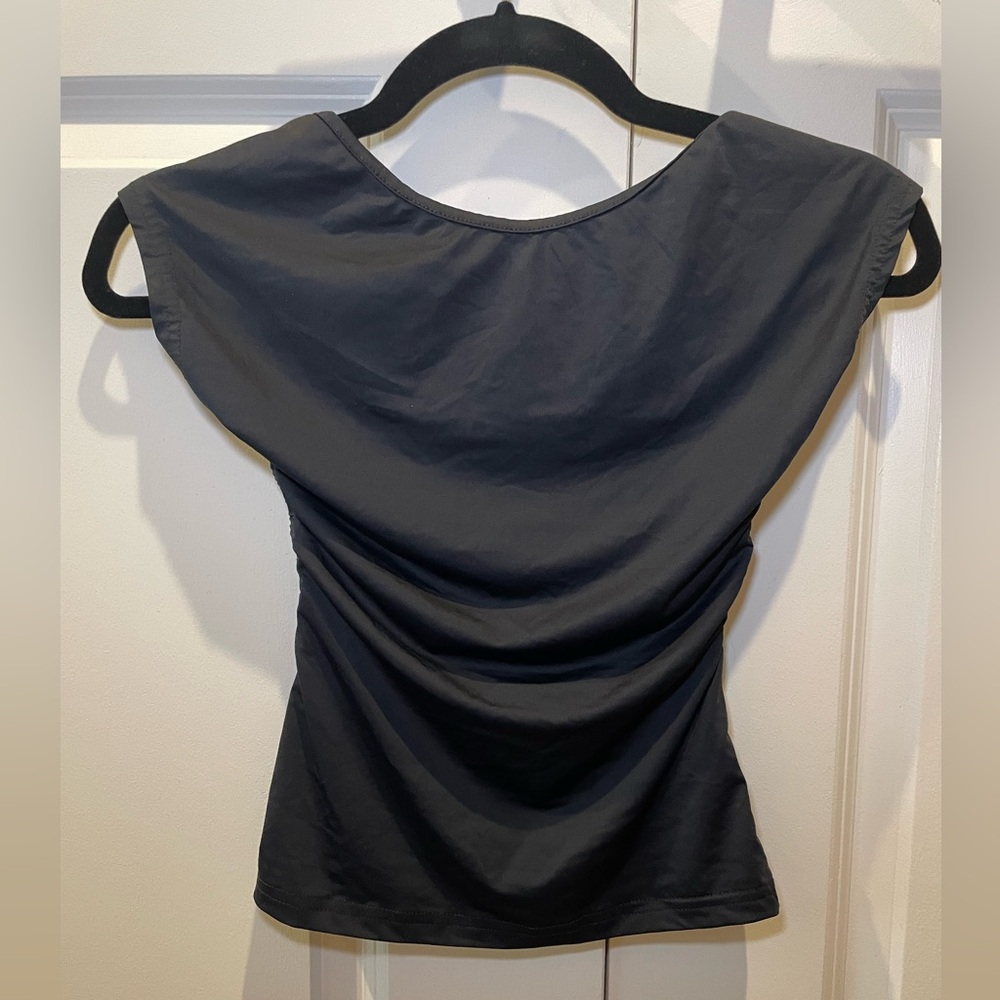 Princess Polly Rosalinda Top Black Lower Impact Black Sz 0 NWOT